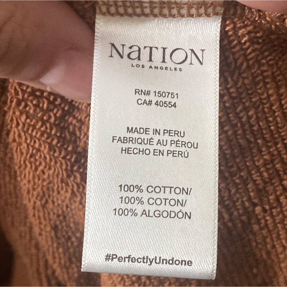 Nation LTD Ronni Dress Tobacco Brown M NWT Peruvian Cotton Minimalist - Picture 7 of 8